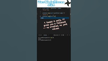 🔗 Safe Access + Defaults in 1 Line | Dev Ninja Movies 46 #shorts #coding #javascripttips