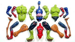 Avengers Toys Assemble Spider-Man, Hulk Smash, Captain America and Siren head ~ Avengers