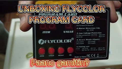 UNBOXING FLYCOLOR PROGRAM CARD AND FIRST TIME USE