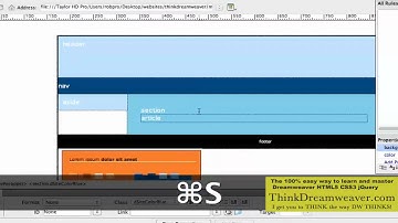 Dreamweaver CS5.5 tutorial lesson build a webpage custom colors via class div tags part 3