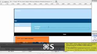Dreamweaver CS5.5 tutorial lesson build a webpage custom colors via class div tags part 3 Wealth