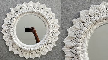 DIY ESPEJO en MACRAME (paso a paso) PRINCIPIANTES | DIY Macrame Mirror step by step