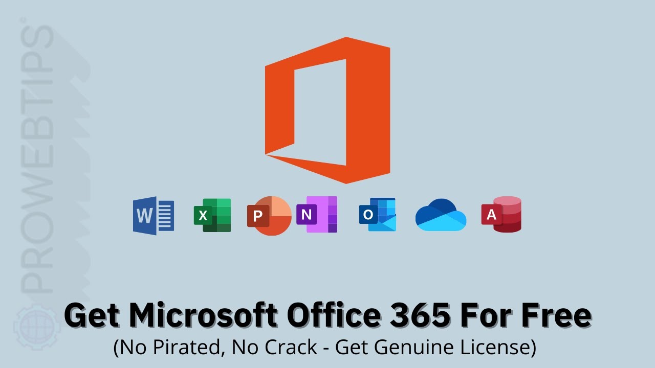 Get Microsoft Office 365 For Free | Genuine License | No Crack, No Pirated  - YouTube