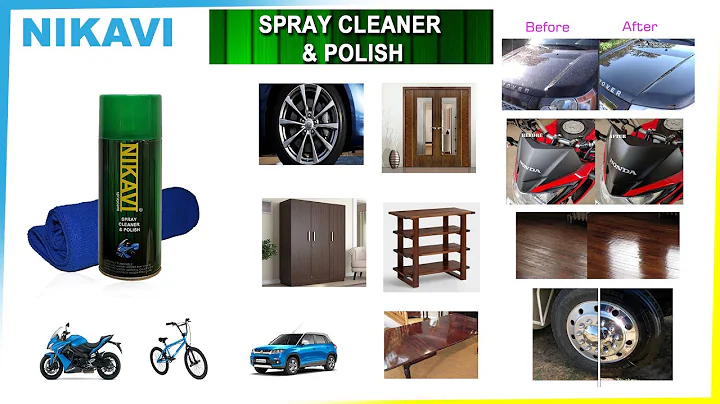 NIKAVI Spray Cleaner and Polish, 400 ML [ Water-Less WASH ] - Just Spray & Wipe