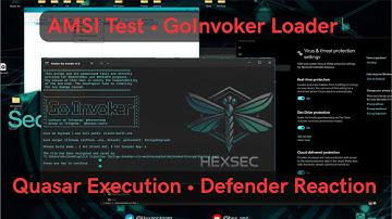 How Windows Defender Reacts to Quasar and Rubeus  AMSI Test with GoInvoker CLR