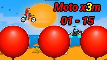 Moto x3m Part 11 Pool Party Leave 01 - 15 Gameplay Walkthrough (iOS, Android)