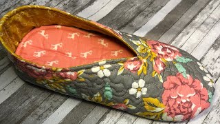 Sew Your Own QUILTED Relaxed Fit Slippers!   SEW For All SLIPPERS ~ 🐝 Sew-A-LONG - Sewing Tutorial