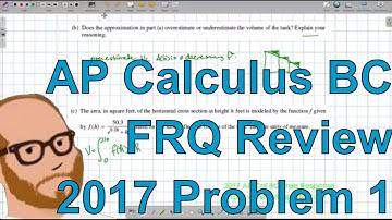 Calculus BC Free Response 2017 FRQ 1