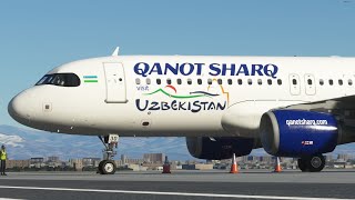 Tashkent - Samarkand ! Airbus A320 Qanot Sharq UK32030 ! Fenix A320! GSX Pro