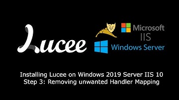 How to install Lucee on Windows 2019 Server IIS: Step 3 - Removing unwanted Handler Mappings