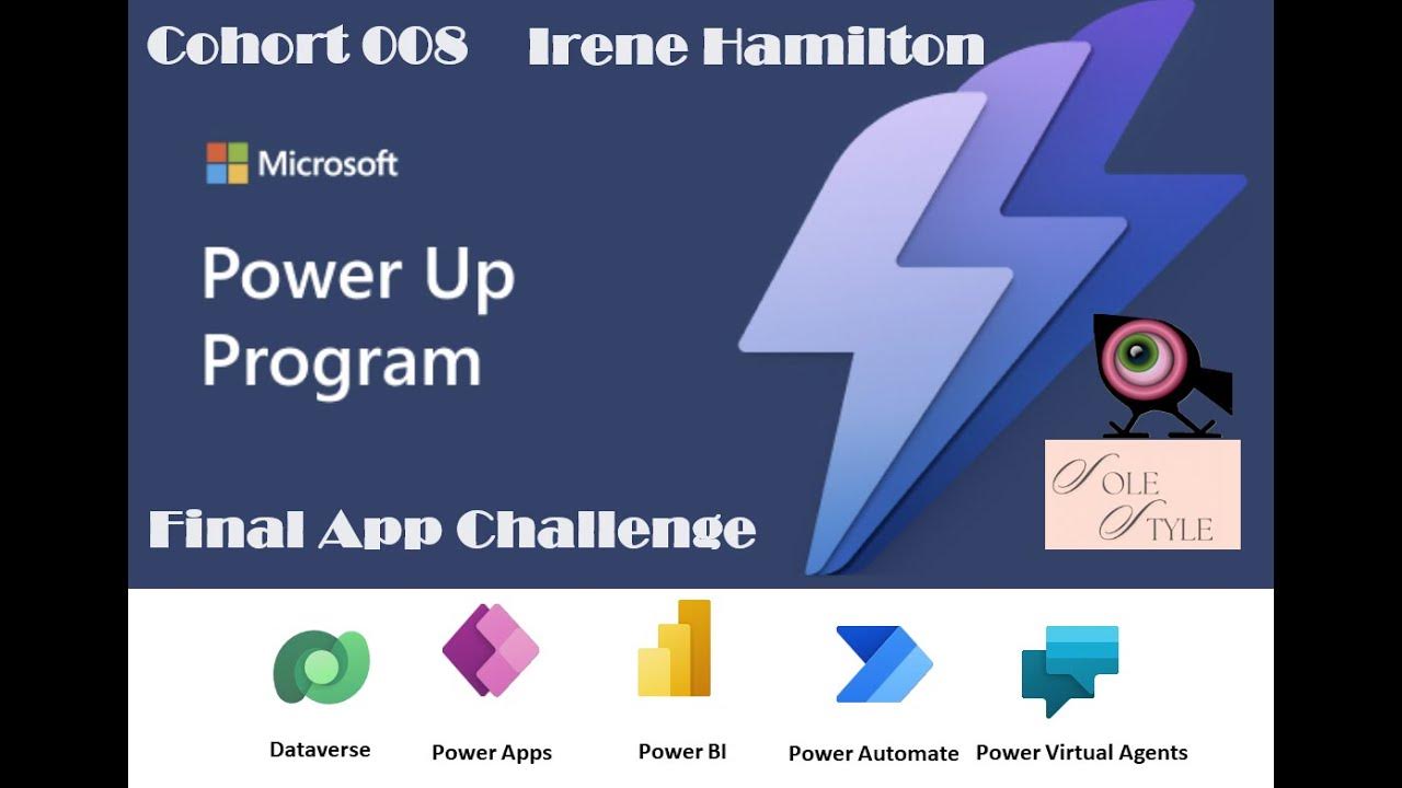 Microsoft Power Up Program SoleStyle Final App Challenge PowerApps Power BI Power Platform