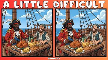 🧠 Train je Brein: Zoek de 3 Verschillen 🏴‍☠️ Piratenthema ☠️ 5 Leuke Puzzels ✨