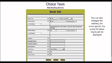 How to use the Choice Taxis web booker