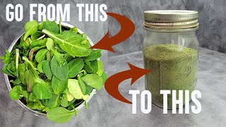 You can do this! Dehydrate Salad and make Super Green Powder!  with a twist!