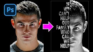 How to Create a Powerful Text Portrait Poster Cristiano Ronaldo screenshot 2