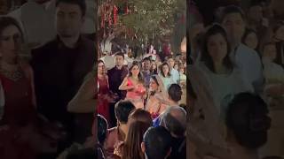 Bride-to-be Radhika Merchant walks down the aisle as Anant Ambani waits for her at pre-wedding bash