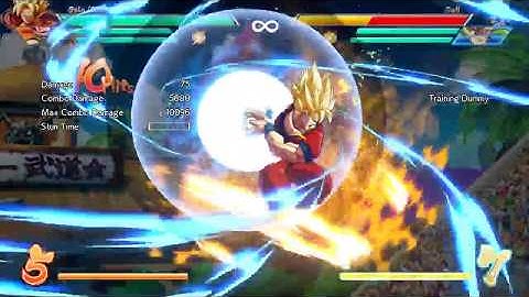DBFZ SS Goku/Kid Buu/Bardock: 6 supers in a single combo without sparking or assists!
