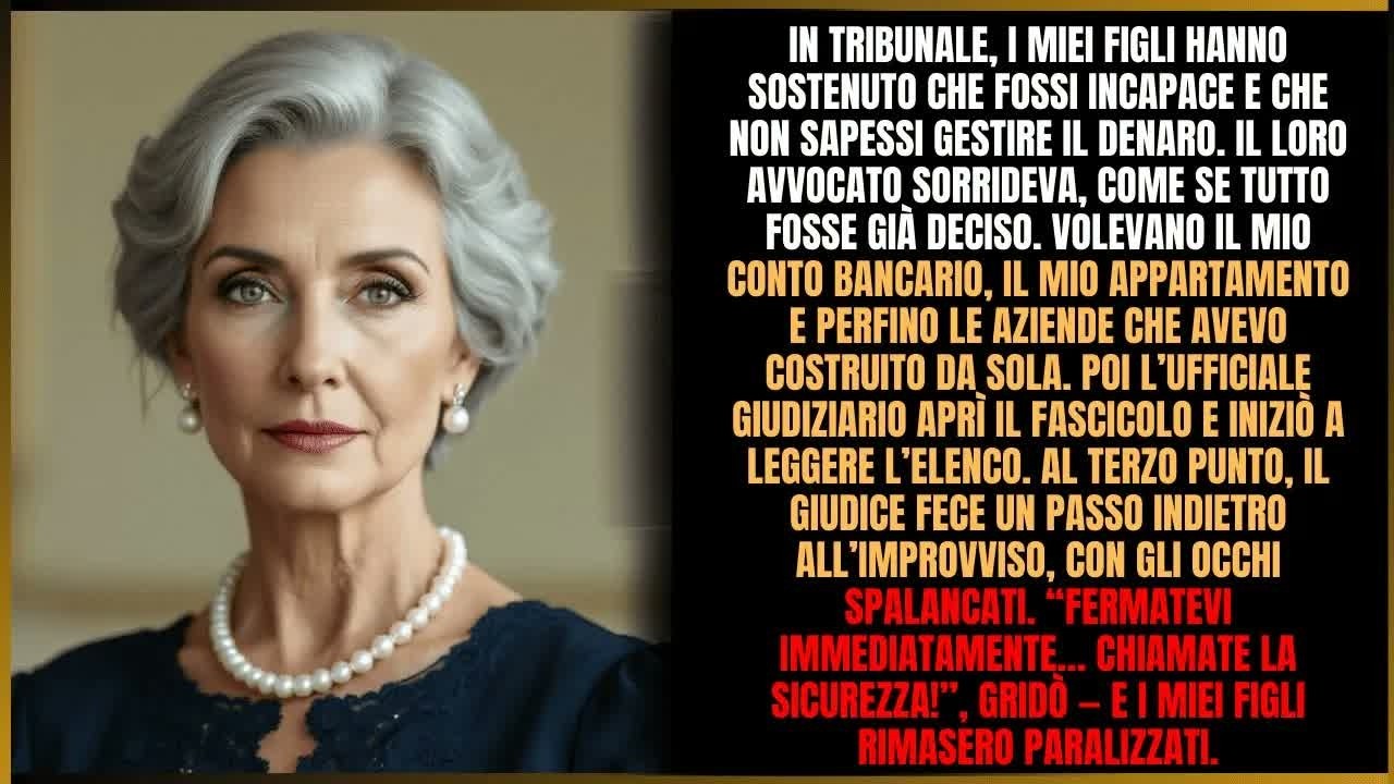 “I miei figli volevano tutto in tribunale — finché l’ufficiale ha letto i documenti ”