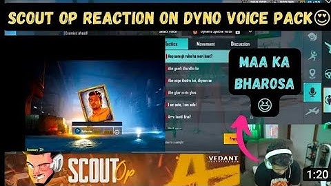 @officialscoutop OP 🤣REACTION ON DYNAMO VOICE PACK #scout #dynamo #bgmi