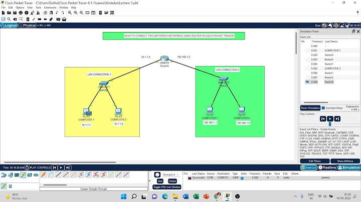 Connect Two Different Networks using Router in Cisco Packet Tracer - Step by Step Instructions