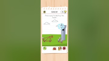 Find a way to destroy the tower. brain test all star IQ level 297 solutions