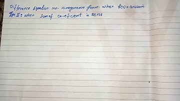 DIFFERENCE EQUATION NON-HOMOGENEOUS TYPE#2 .NUMERICAL ANALYSIS IN URDU/HINDI MSC+BS MATHEMATICS