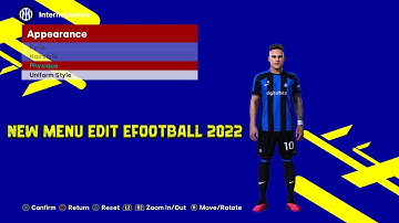 NEW MENU EDIT MODE EFOOTBALL 2022 || ALL PATCH COMPATIBLE || SIDER & CPK VERSION