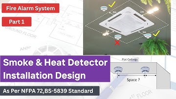 Smoke & Heat Detector Installation Design | Fire Alarm System | NFPA 72, BS 5839 Standards Explained