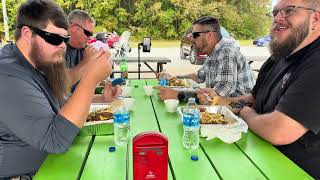 Burger Challenge 🍔Not professional — Just 4 friends at KC Finn’s having a blast at in Jackson Tn.
