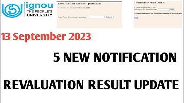 IGNOU REVALUATION RESULT PROBLEM 5 NEW NOTIFICATION