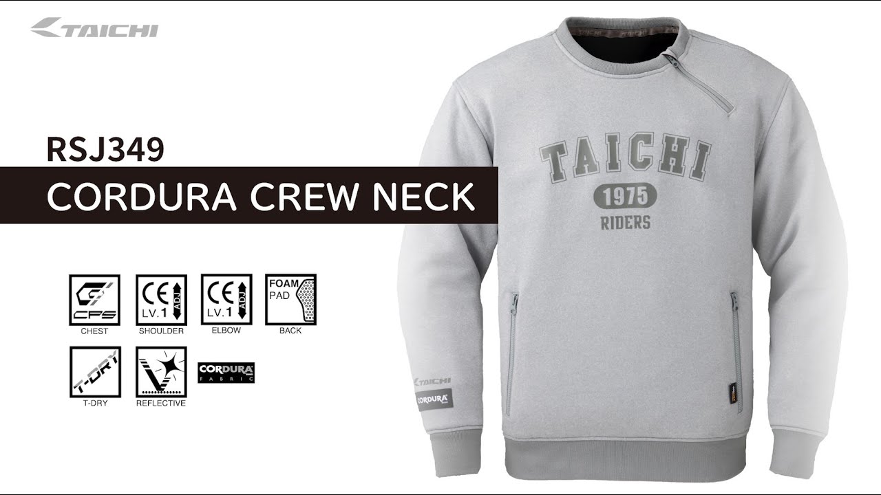 TAICHI】RSJ349 CORDURA CREW NECK - YouTube
