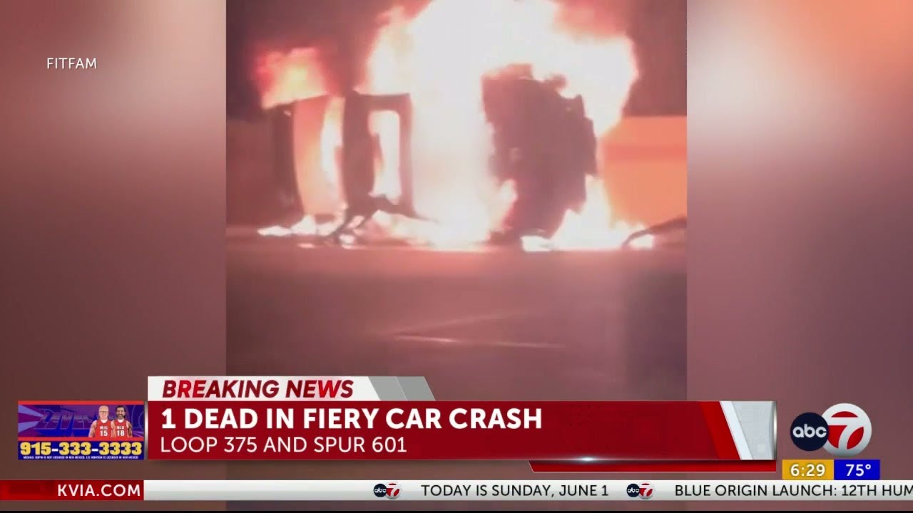 One dead after fiery crash - YouTube