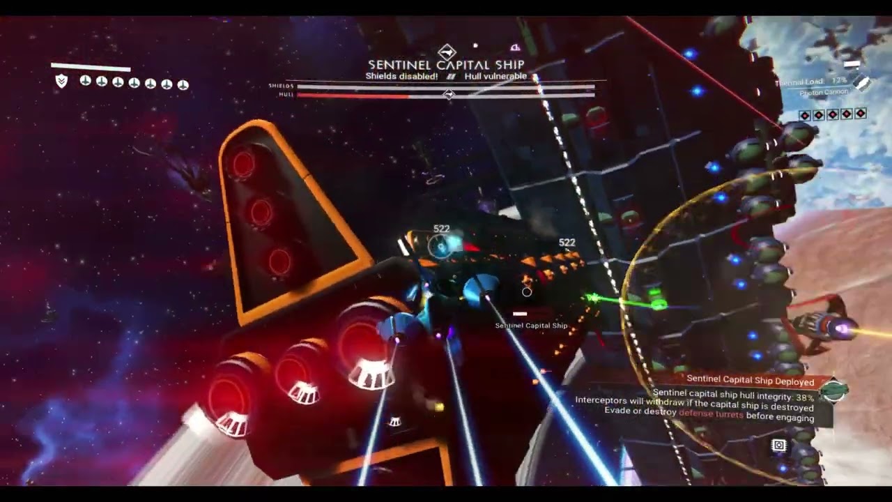 Capital ship battle (No Mans Sky)