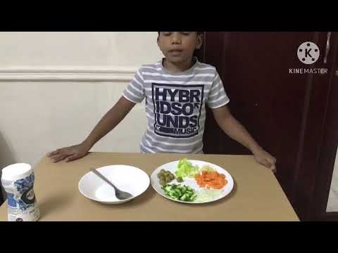 Ayaan's Vegetable salad preparation.. A tutorial for kids..!!! - YouTube