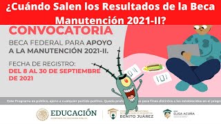 Resultados Beca Federal Para Apoyo A La Manutencion 2021 Ii Cuando Salen Manutencion Subes Cnbbbj Youtube