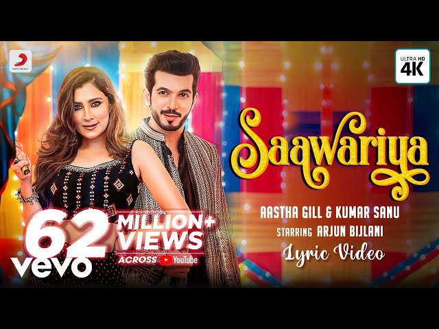 Saawariya - Official Lyric Video |Aastha Gill |Kumar Sanu |Arjun Bijlani class=