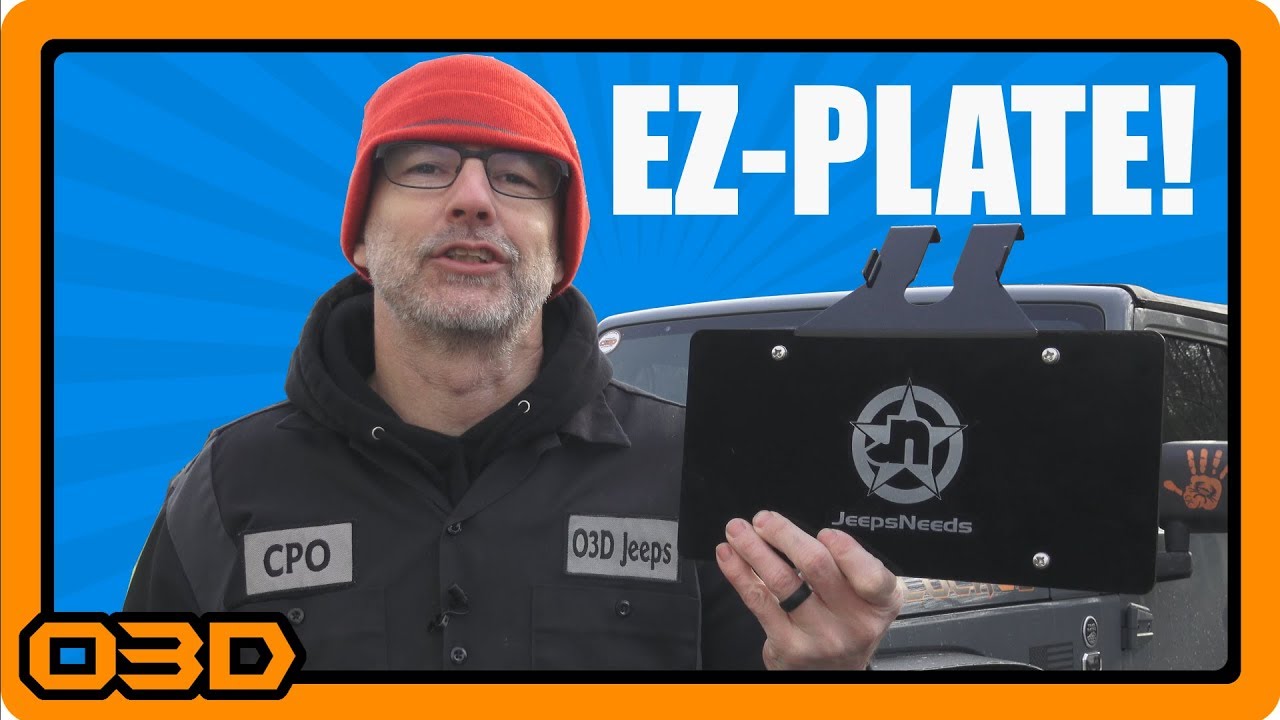 Awesome Front License Plate Mounting Solution - JeepsNeeds EZ-Plate -  YouTube