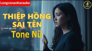 Thiệp Hồng Sai Tên - Karaoke Tone Nữ | Beat mới hay Giang Hồng Ngọc