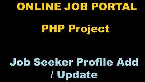 Online Job Portal Project In PHP - Php Project Tutorial (Hindi) - 28