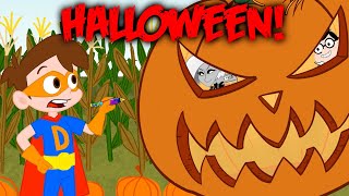 Super Drew VS Evil Pumpkins! Monster Halloween Story! | A Stupendous Drew Pendous Superhero Story