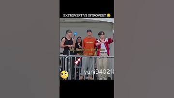 Extrovert vs Introvert 😂 #bts #v #rm #jhope #jk #suga #jimin #jin #shorts #edit #kpop #blackpink #iu