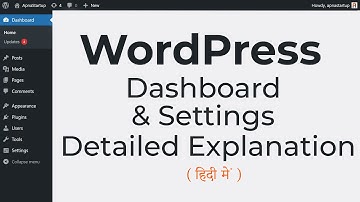 WordPress Dashboard And Important Settings Detail Explained in Hindi Urdu | ActionCoder