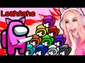 LEAH ASHE 500 IQ IMPOSTER PLAYS... Among US Funny Moments