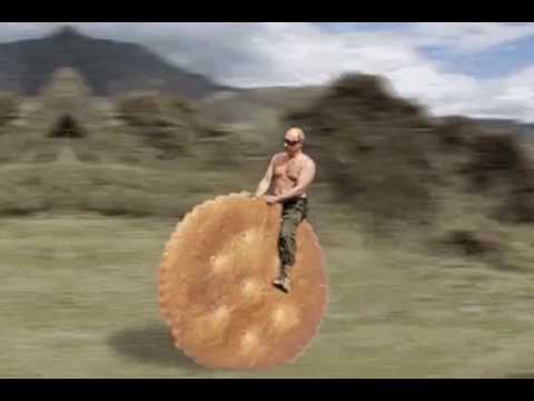 vladimir putin riding a ritz cracker gif