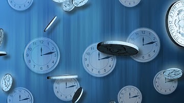 Wall Clock Time Falling Coins Animation Motion Background Stock Video Footage Free For Editing