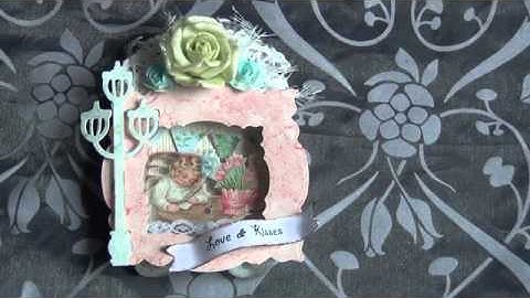 Cute shadow box tin can. Altered sigar box tin