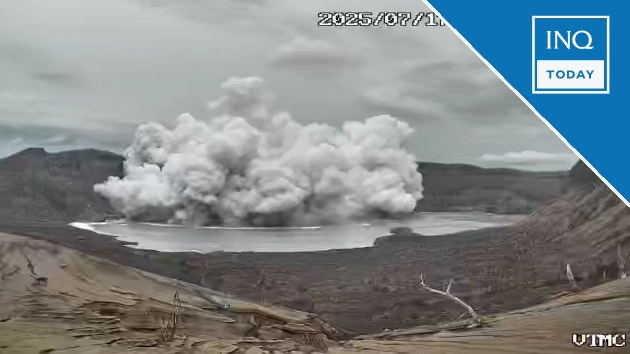 Phivolcs logs minor phreatic eruption at Taal Volcano | INQToday - YouTube