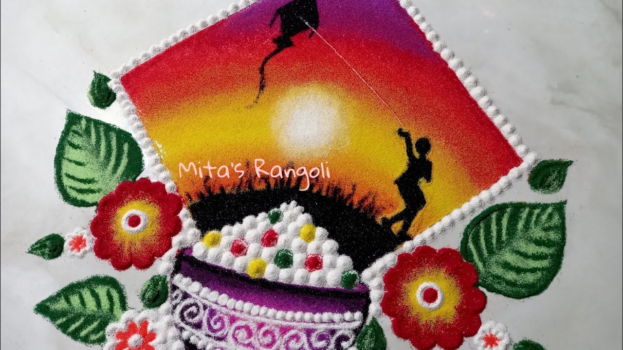 Innovative Rangoli for Makar Sankranti||Sankranti special Poster ...