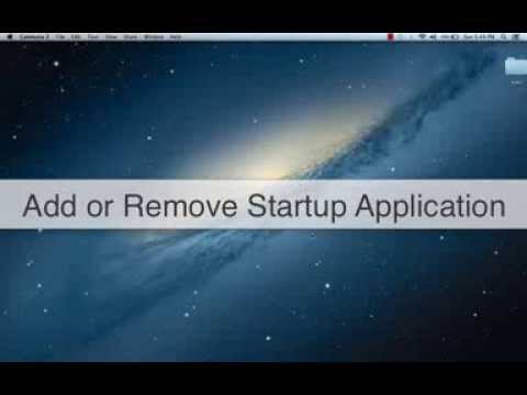 Add or Remove Startup applications in Mac OS X - YouTube