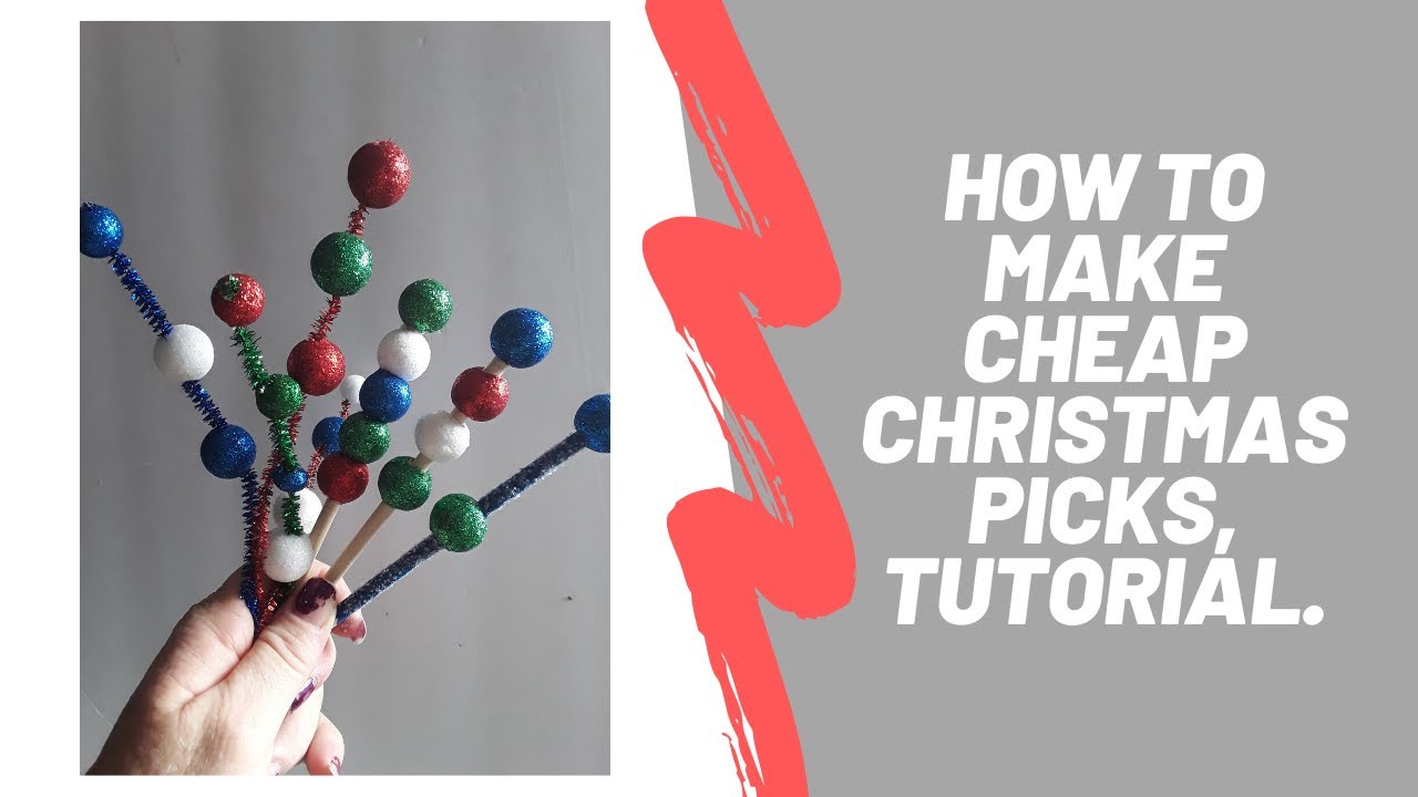 How to make Cheap Christmas Picks, Tutorial. YouTube